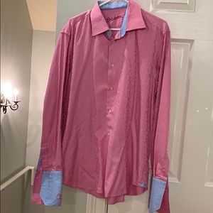 L/XL Robert Graham long sleeve dress shirt